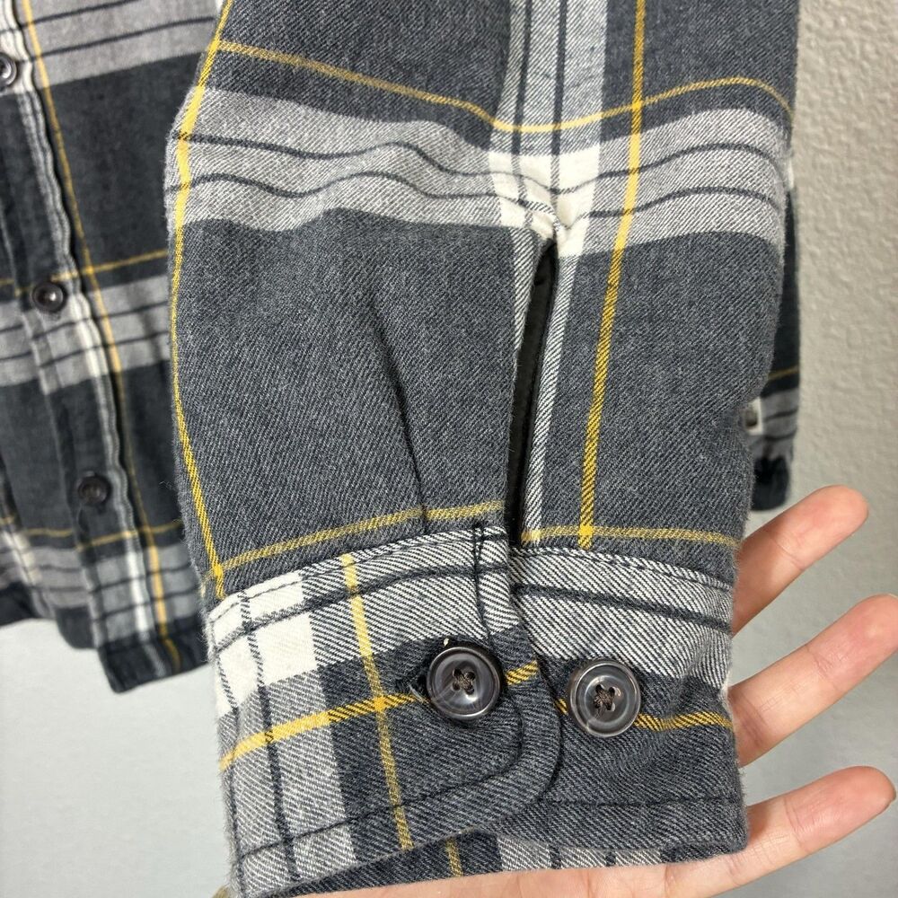 The North Face Jacket Mens 2XL Gray Plaid Sherpa Lined Flannel Shirt Jacket - Picture 13 of 16